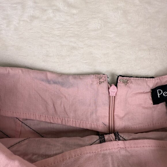 Vintage Persaman Chevron Midi Skirt Pink & Black Women's Size 8 Emo Coquette - Picture 10 of 11